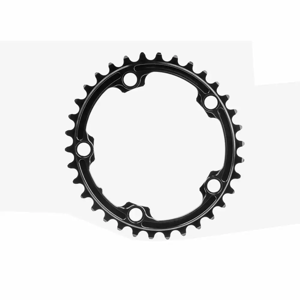 Absolute Black Ingranaggio Shimano Road - Ovale - 110 BCD 5 Fori - Nero 4 Absolute Black Ingranaggio Shimano Road - Ovale - 110 BCD 5 Fori - Nero - immagine 2