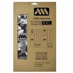 AMS - All Mountain Style Adesivo Di Protezione Del Telaio A Nido D'ape XXL - Trasparente/Camoscio