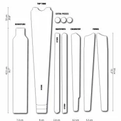 Dyedbro Kit Di Protezione Del Telaio Gravel Trasparente - Nero Opaco