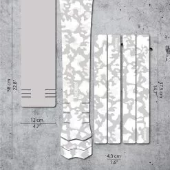 Dyedbro Kit Di Protezione Del Telaio Per E-Bike Camo - Bianco Opaco