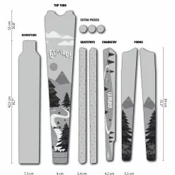 Dyedbro Kit Protezione Telaio Gravel Grinduro - Nero Opaco