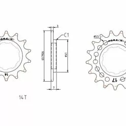 Halo Pignone Fat Foot Cogs - CNC Cro-Mo 7mm Di Spessore - Per Cassette Shimano 5 Halo Pignone Fat Foot Cogs - CNC Cro-Mo 7mm Di Spessore - Per Cassette Shimano -Vendite Bici da città elettriche fat foot cogs ritzel cnc cro mo 7mm dick fuer shimano kassetten 47505