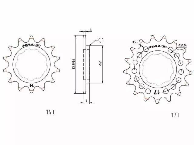 Halo Pignone Fat Foot Cogs - CNC Cro-Mo 7mm Di Spessore - Per Cassette Shimano 4 Halo Pignone Fat Foot Cogs - CNC Cro-Mo 7mm Di Spessore - Per Cassette Shimano - immagine 2