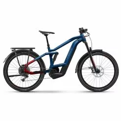 Haibike Adventr FS 9 MTB Completamente - Metallo Lucido Blu Rosso